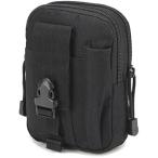 ウエストポーチ タクティカルポーチ 多機能ポーチ サバゲー ミリタリー 釣り アウトドア フィッシング 登山(ブラック)