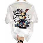 メンズ tシャツ 半袖 ヒップホップ バニー うさぎ ロ
