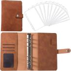 6 дыра A6 жнец - дом итого управление блокнот домашняя бухгалтерская книга сумка Roo z leaf карман 12 листов имеется наличные re сиденье квитанция ( Brown )