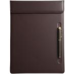  буфер обмена A4 PU кожа магнит тип бизнес для документы папка - высококлассный жнец - внизу кровать офис собрание отель ( Brown )