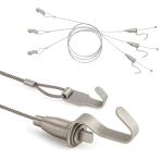  подвесные системы для картин тросик крюк в одном корпусе interior coordinator .. выдерживаемая нагрузка 40kg ( серебряный, 1.0m крюк 1, 3,книга@)