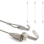  подвесные системы для картин тросик крюк в одном корпусе interior coordinator .. выдерживаемая нагрузка 40kg ( серебряный, 0.5m крюк 1, 3,книга@)