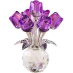  crystal цветок тюльпан стекло искусственный цветок день рождения подарок подарок подарок living интерьер украшение ( лиловый, K9)
