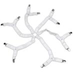 6 поверхность bed простыня зажим смещение предотвращение настройка возможность фиксация предотвращение скольжения резинка Flat простыня смещение .. предотвращение треугольный ( белый )