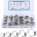  шланг частота нержавеющая сталь комплект шланг зажим 40 штук входит 5 размер есть регулировка возможность 304 из нержавеющей стали ( серебряный, 6-29mm)