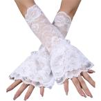 アームカバー つけ袖 レース 着物 2重フリル 可愛い 浴衣 成人式 卒業式 おしゃれ 振袖 前撮り 袴(ホワイト)