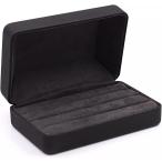 指輪ケース リングケース 携帯用 持ち運び コンパクト収納 (ブラック,  中)
