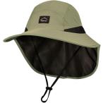 UPF50+ UVカット アウトドア 帽子 日よけ 子供 大人 用 通気 メッシュ 登山 キャンプ 通園 (グリーン,  52.0 cm)