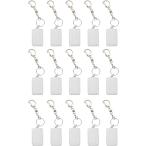 ショッピング出場記念 ハメパチ 長方形キーホルダー 回転カンフック付き 写真が入る フォトインキーホルダー オリジナル 手作り 推し活 (クリア,  15)