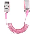 子供 ハーネス 迷子防止 飛び出し防止 リストバンド 360度回転 (ピンク)