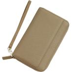 通帳ケース 本革 磁気防止 印鑑も入る 大容量 カード収納 スキミング防止 通帳入れ パスポート 家計管理 海外旅行 (グレー)