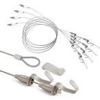  подвесные системы для картин тросик крюк разъемная модель interior coordinator .. выдерживаемая нагрузка 40kg ( серебряный, 1.5m крюк 2, 4,книга@)