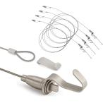  подвесные системы для картин тросик крюк разъемная модель interior coordinator .. выдерживаемая нагрузка 40kg ( серебряный, 1.5m крюк 1, 4,книга@)