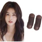 盛り髪 クッション ベース ヘア ボリューム ピンチャー クリップ 髪型 ツール 見えない 女性 ヘアスタイル 宴会 結婚式 (ブラウン)