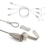  подвесные системы для картин тросик крюк разъемная модель interior coordinator .. выдерживаемая нагрузка 40kg ( серебряный, 1.0m крюк 1, 3,книга@)