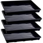  tray пластиковый садоводство для выращивание рассады pot поддонник работа для tray обувь класть водонепроницаемый plate ( черный, 44cm размер 4 штук входит )