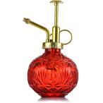  стекло опрыскиватель Vintage способ лейка 240ml первоклассный Mist распылитель модный заполняющий бутылка интерьер растения садоводство ( красный )