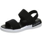 スポーツ サンダル レディース スリッパ スポサン 軽量 厚底 ウォーキング 可愛い キラキラ(ブラック,  25.0 cm)