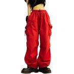  брюки-карго рабочие брюки Dance женский широкий размер обезьяна L Harley m Street уличный длинный ( красный, 2XL)