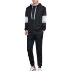  тонкий тонкий Fit выставить мужской тренировочный верх и низ джерси спорт одежда брюки-джоггеры ( черный / черный, S)