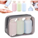  путешествие бутылка шампунь бутылка комплект переносной ( розовый + голубой + зеленый, 100ml3шт.@( розовый + голубой + зеленый ) с футляром )