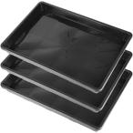  многоцелевой садоводство tray 3 шт. комплект поддонник выращивание рассады .. изменение работа вода утечка предотвращение предотвращение скольжения проект ( черный )