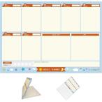 ショッピンググラグラ キッズ 卓上ウィークリープランナー スターターセット 予定表 計画表 子供 Weekly Planner For (ブルー　オレンジ)