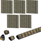 プライスキューブ 値札 ディスプレイ おしゃれ 50個 セット (黒/金文字,  M)