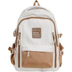 リュック リュックサック 子供 キッズ 女の子 男の子 軽量 バックパック 学生 ナップサック かっこいい(ベージュ,  ミディアム)