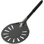 ショッピングピザ ピザピール ピザストーン 穴あき ピザターニング ピールピザターナー ピザオーブンアクセサリー 屋外 レストラングレード (ブラック)