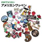 ワッペン ミリタリー アメカジ ポップ ハンドメイド DIY パッチ ステッカー アイロン アップリケ 刺繍 手作り ビンテージ風 アメリカン (POPアメリカン(41枚))