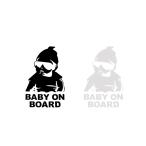BABY ON BOARD ステッカー 赤ちゃん 乗車 ベビー 安全運転 ベビーオンボード カスタム 外装