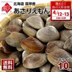 ショッピングお取り寄せグルメ アサリ あさりえもん 中サイズ 1.0kg 北海道 厚岸産 殻付 お取り寄せグルメ