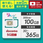 【リチャージSIM】10GB/180日 物理SIMカード ギガチャージで繰り返し利用可能 プリペイド 国内データ通信専用 NTTドコモ回線 契約/月額費用不要 リチャージWiFi