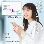 【リチャージSIM】物理SIMスターターキット300MB/30日 ギガリチャージで繰り返し利用可能 国内データ通信専用 NTTドコモ回線 契約月額費用不要 リチャージWiFi