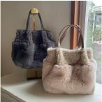 CACHELLIE カシェリエ ミックスファー 2wayトート  C8550