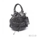 バレンシアガ BALENCIAGA ジャイアント ポンポン ハンドバッグ レザー ブラック 2WAY 204540 レディース 中古