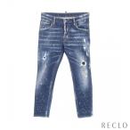 ショッピングディースクエアード ディースクエアード DSQUARED2 SKATER JEAN デニムパンツ コットン インディゴブルー ダメージ加工 S74LB0471 メンズ 中古