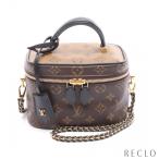  Louis Vuitton LOUIS VUITTONvanitiNV PM монограмма Rebirth ручная сумочка косметичка PVC кожа Brown черный 2WAY M45165 женский б/у 