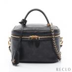  Louis Vuitton LOUIS VUITTONvanitiPM монограмма чернила ручная сумочка косметичка кожа черный 2WAY M57118 женский б/у 