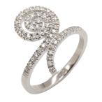 . покупка ювелирные изделия JEWELRY бриллиантовое кольцо кольцо * кольцо ювелирные изделия K18WG( белое золото ) прозрачный серия diamond 3.6g [ б/у ]