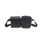  Gucci GUCCI Guccisima двойной сумка ремень сумка сумка-пояс сумка кожа оттенок черного 495450 [ б/у ]