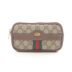  Gucci GUCCI off .tiaGGs шкив m Sherry линия сумка-пояс сумка PVC покрытие парусина оттенок бежевого 519308 [ средний 