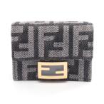 フェンディ FENDI バゲット マイクロ FFジャガード 三つ折り財布 財布 デニム ネイビー系 8M0395AUT4F1UJ5