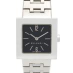 ブルガリ BVLGARI クアドラード 腕時計 時計 ステンレススチール ブラック系 SQ22SS 【中古】