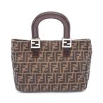 フェンディ FENDI ズッカ ハンドバッグ バッグ キャンバス ブラウン系 【中古】