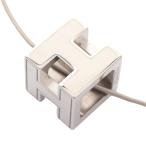 エルメス HERMES カージュドアッシュ Hキューブ ネックレス ジュエリー ステンレススチール シルバー系 【中古】