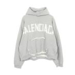 ショッピングバレンシアガ バレンシアガ BALENCIAGA TAPE TYPE BBロゴ パーカー 衣料品 トップス コットン グレー系 【中古】