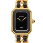 シャネル CHANEL プルミエール S 腕時計 時計 GP（ゴールドメッキ） ブラック系 H0001 【中古】