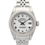 爆買 ロレックス ROLEX デイトジャスト T番 腕時計 時計 K18WG（ホワイトゴールド） ホワイト系 69174 【中古】